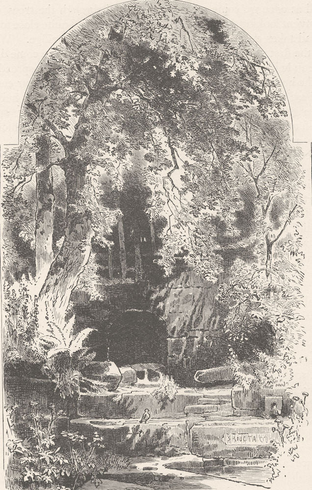 FRANCE. The spring of St Odile 1903 old antique vintage print picture